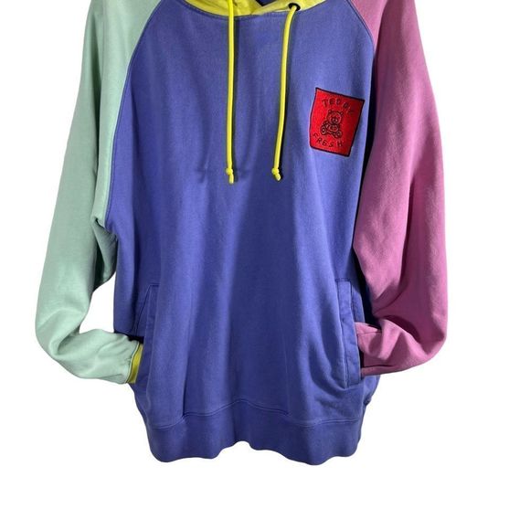 Teddy Fresh 90s Inspired Color Block Hoodie - Picture 5 of 8